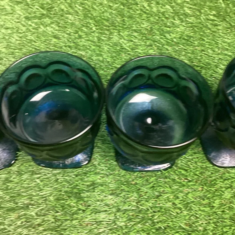 Vintage Noritake Spotlight Cobalt Blue Pedestal Dessert Bowls (5)
